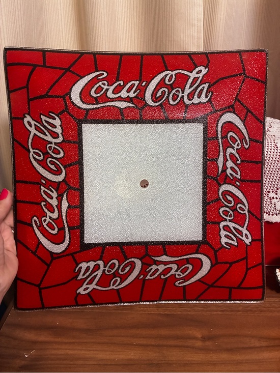 Coca Cola Other - Vintage Tiffany Style Coca Cola Red and White ceiling Light Fixture 14”